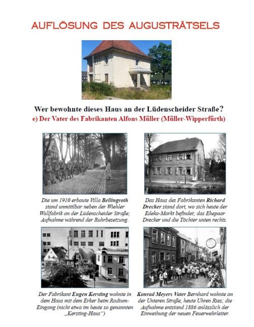 Auflösung Augusträtsel